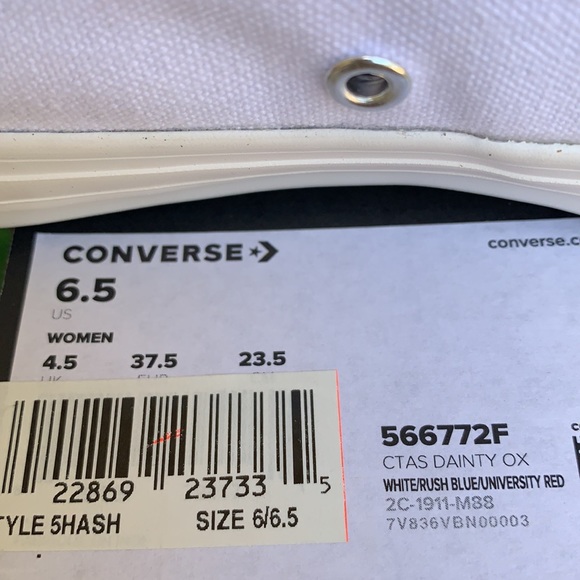 CONVERSE CTAS DAINTY OX WHITE/ WMNS - Picture 16 of 16
